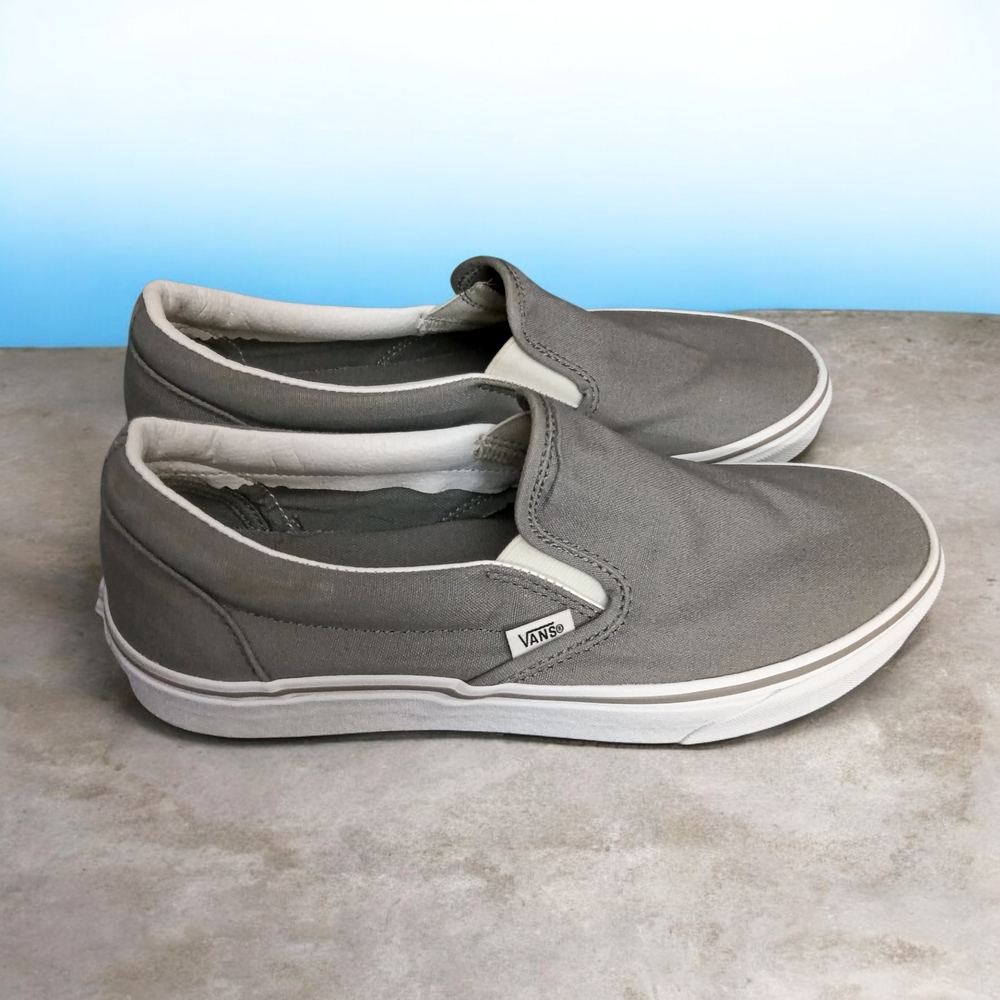 Vans Men's Gray Slip-On Loafers
